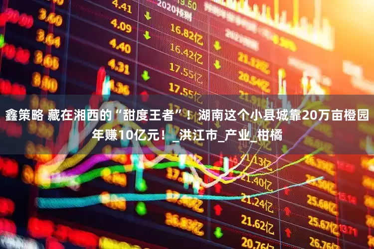 鑫策略 藏在湘西的“甜度王者”！湖南这个小县城靠20万亩橙园年赚10亿元！_洪江市_产业_柑橘